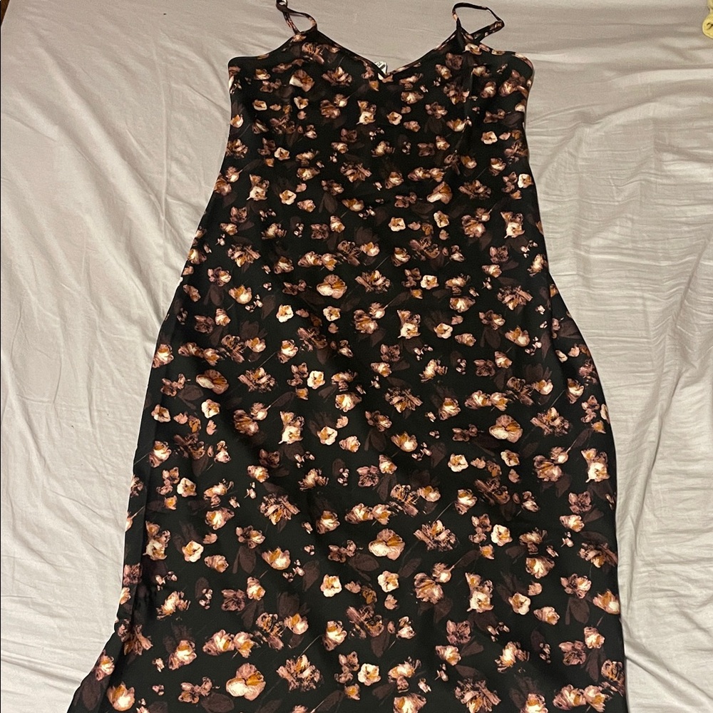 Target Black Floral Midi Dress
